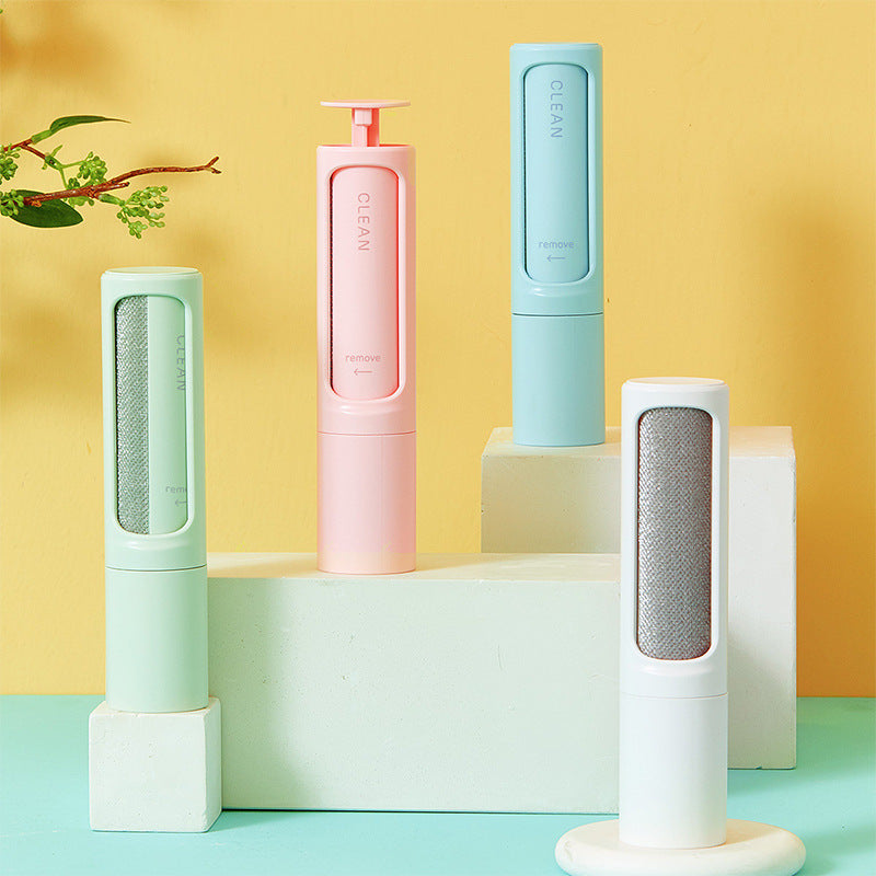 2-1 Reusable Pet Hair Remover Brush Lint Roller Portable Effective Self Cleaning Tool for Cat Dog Fur Hair Dust Removal Brush - LumiNest