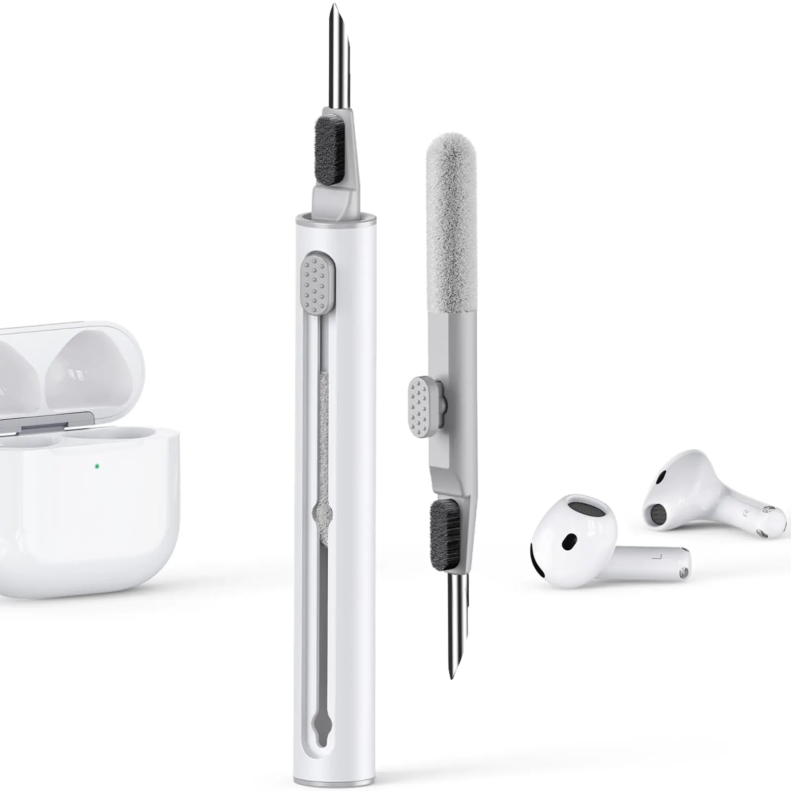Inesore for Airpod Cleaner KitMulti-Function Cleaning Kit Pen for Airpods Cleaning Earbud Cleaning iPhone Cleaning for Bluetooth Earphones Case Cleaner 3-in-1 Cleaning Pen Tools (White) - LumiNest