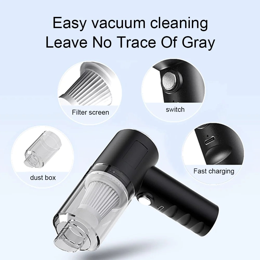 120W Cordless Handheld Vacuum Cleaner Small Mini Portable Car Auto Home Wireless - LumiNest 