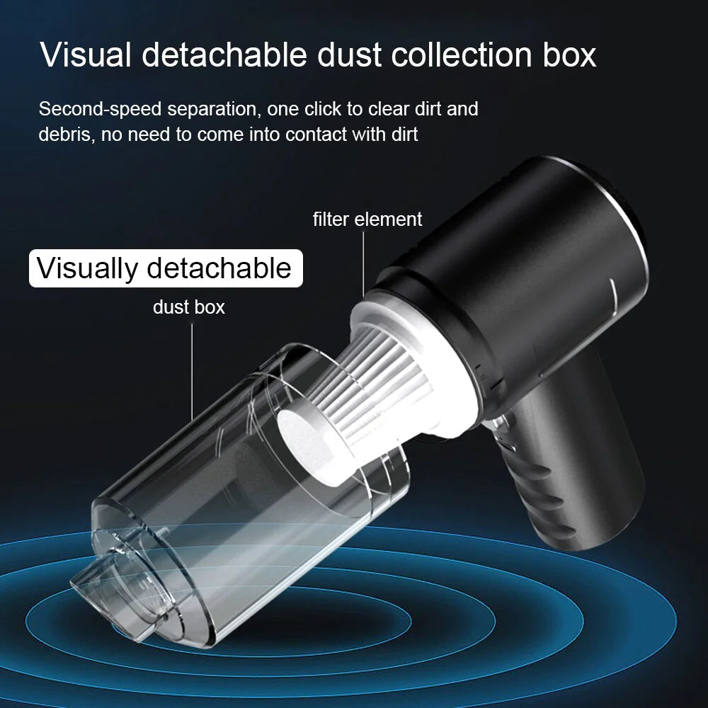 120W Cordless Handheld Vacuum Cleaner Small Mini Portable Car Auto Home Wireless - LumiNest 