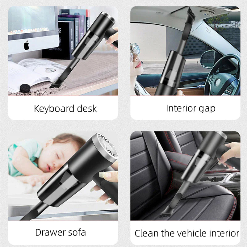 120W Cordless Handheld Vacuum Cleaner Small Mini Portable Car Auto Home Wireless - LumiNest 