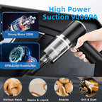 120W Cordless Handheld Vacuum Cleaner Small Mini Portable Car Auto Home Wireless - LumiNest 