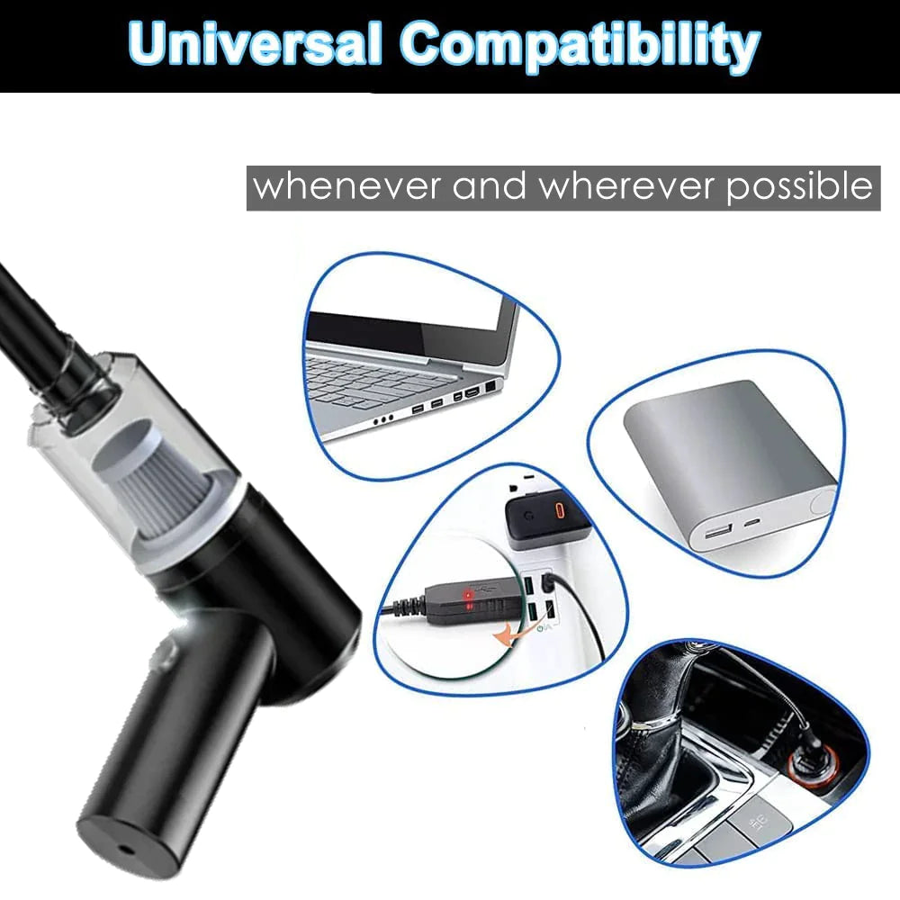 120W Cordless Handheld Vacuum Cleaner Small Mini Portable Car Auto Home Wireless - LumiNest 