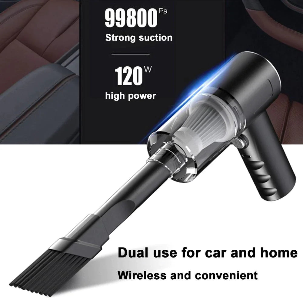 120W Cordless Handheld Vacuum Cleaner Small Mini Portable Car Auto Home Wireless - LumiNest 