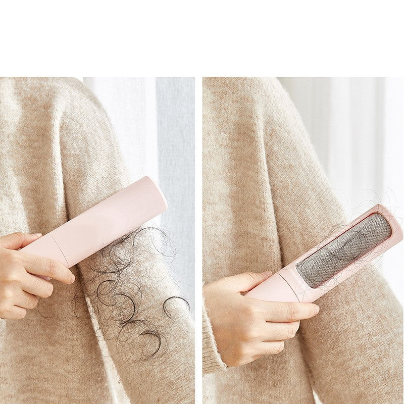 2-1 Reusable Pet Hair Remover Brush Lint Roller Portable Effective Self Cleaning Tool for Cat Dog Fur Hair Dust Removal Brush - LumiNest 