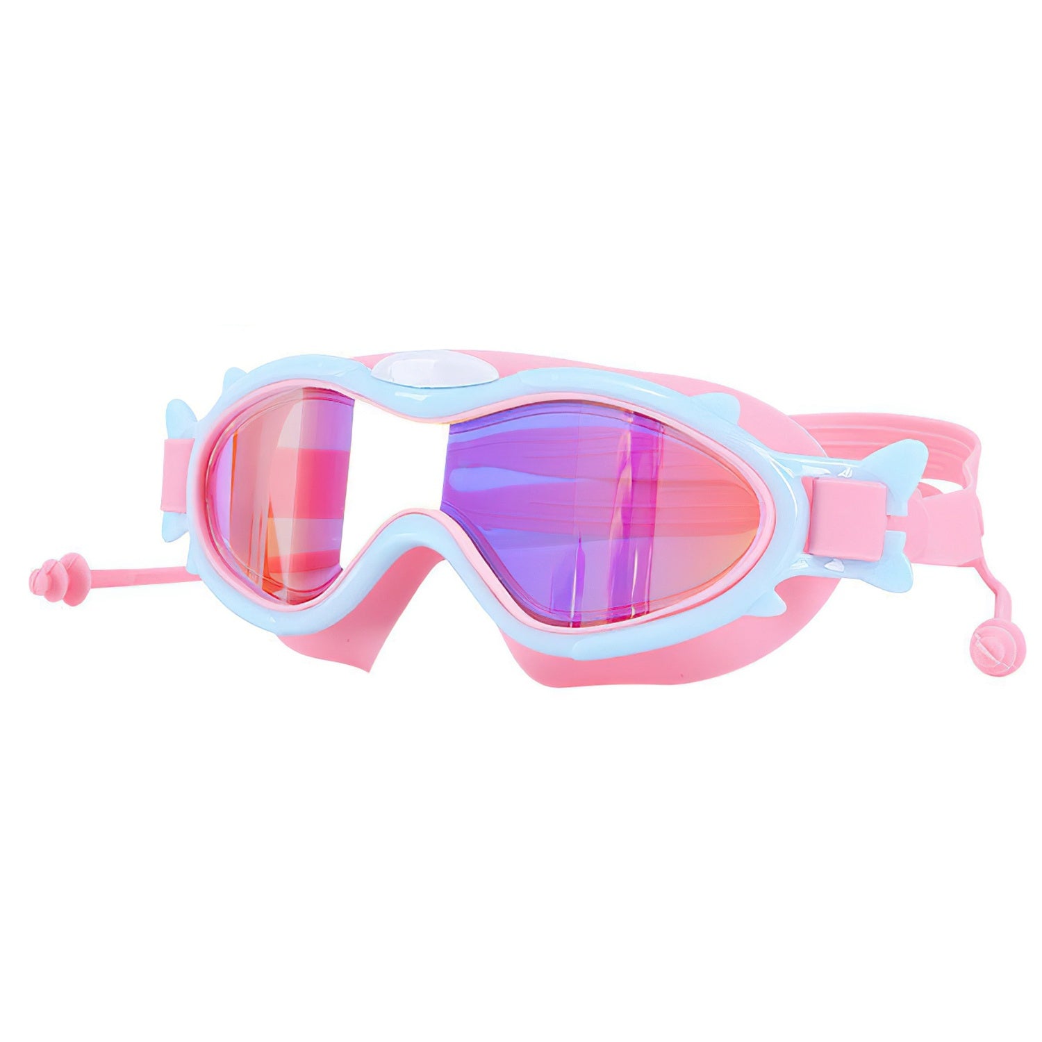 3 Colors Option - 1Pc Kids Swim Goggles With Ear Plugs UV Protection Anti-Fog Leak Proof Wide View Pool Swimming Goggles For Youth Boys Girls Aged 3-16 Years Old Summer Beach Water Park - LumiNest 