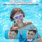 3 Colors Option - 1Pc Kids Swim Goggles With Ear Plugs UV Protection Anti-Fog Leak Proof Wide View Pool Swimming Goggles For Youth Boys Girls Aged 3-16 Years Old Summer Beach Water Park - LumiNest 