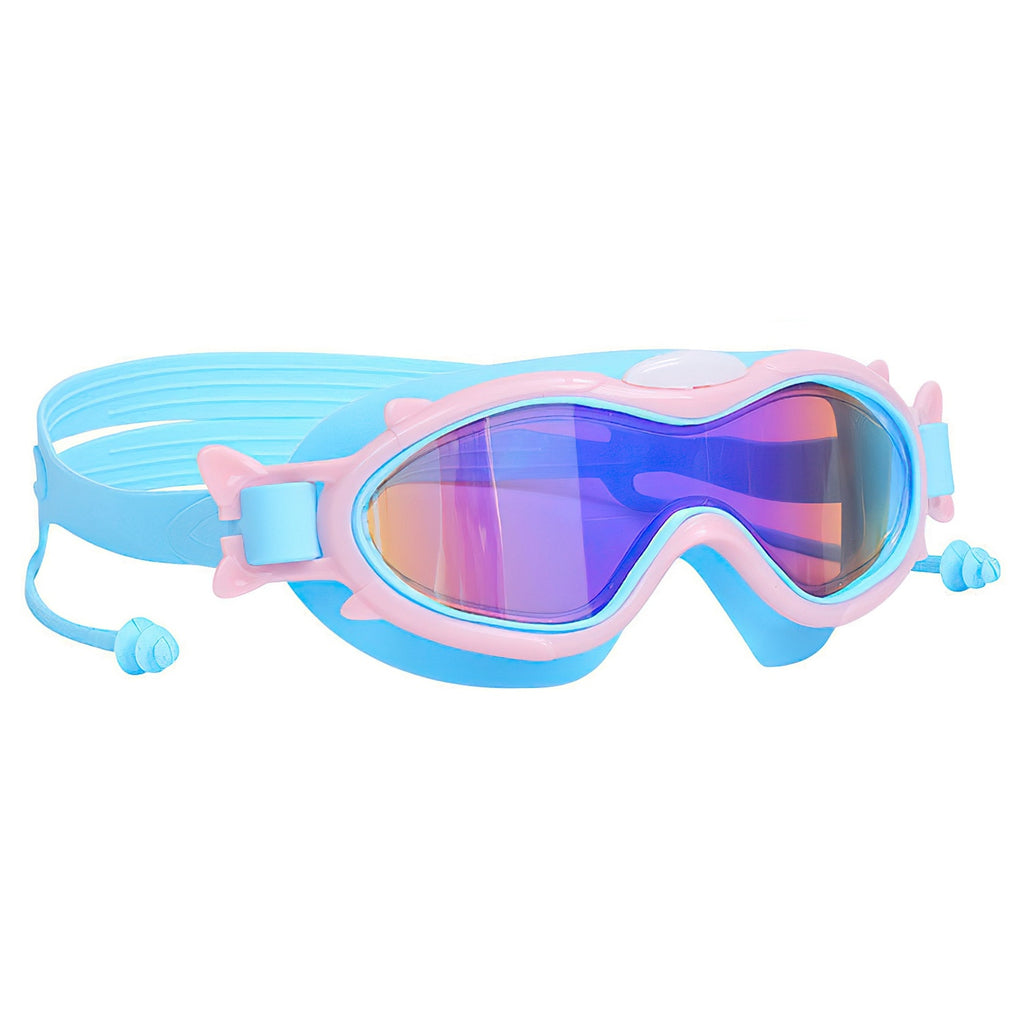 3 Colors Option - 1Pc Kids Swim Goggles With Ear Plugs UV Protection Anti-Fog Leak Proof Wide View Pool Swimming Goggles For Youth Boys Girls Aged 3-16 Years Old Summer Beach Water Park - LumiNest 