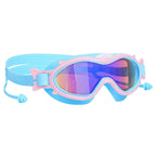 3 Colors Option - 1Pc Kids Swim Goggles With Ear Plugs UV Protection Anti-Fog Leak Proof Wide View Pool Swimming Goggles For Youth Boys Girls Aged 3-16 Years Old Summer Beach Water Park - LumiNest 