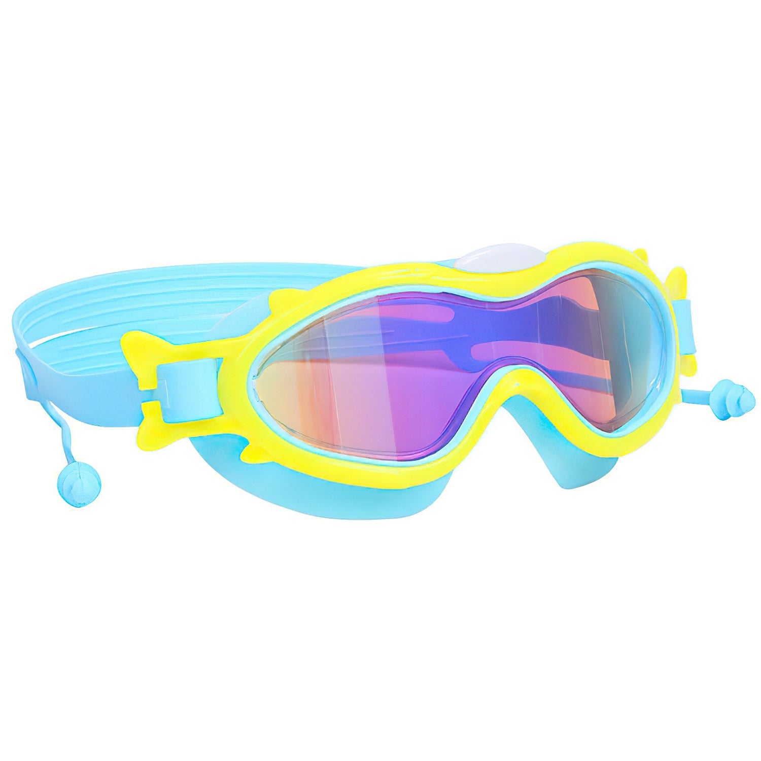 3 Colors Option - 1Pc Kids Swim Goggles With Ear Plugs UV Protection Anti-Fog Leak Proof Wide View Pool Swimming Goggles For Youth Boys Girls Aged 3-16 Years Old Summer Beach Water Park - LumiNest 