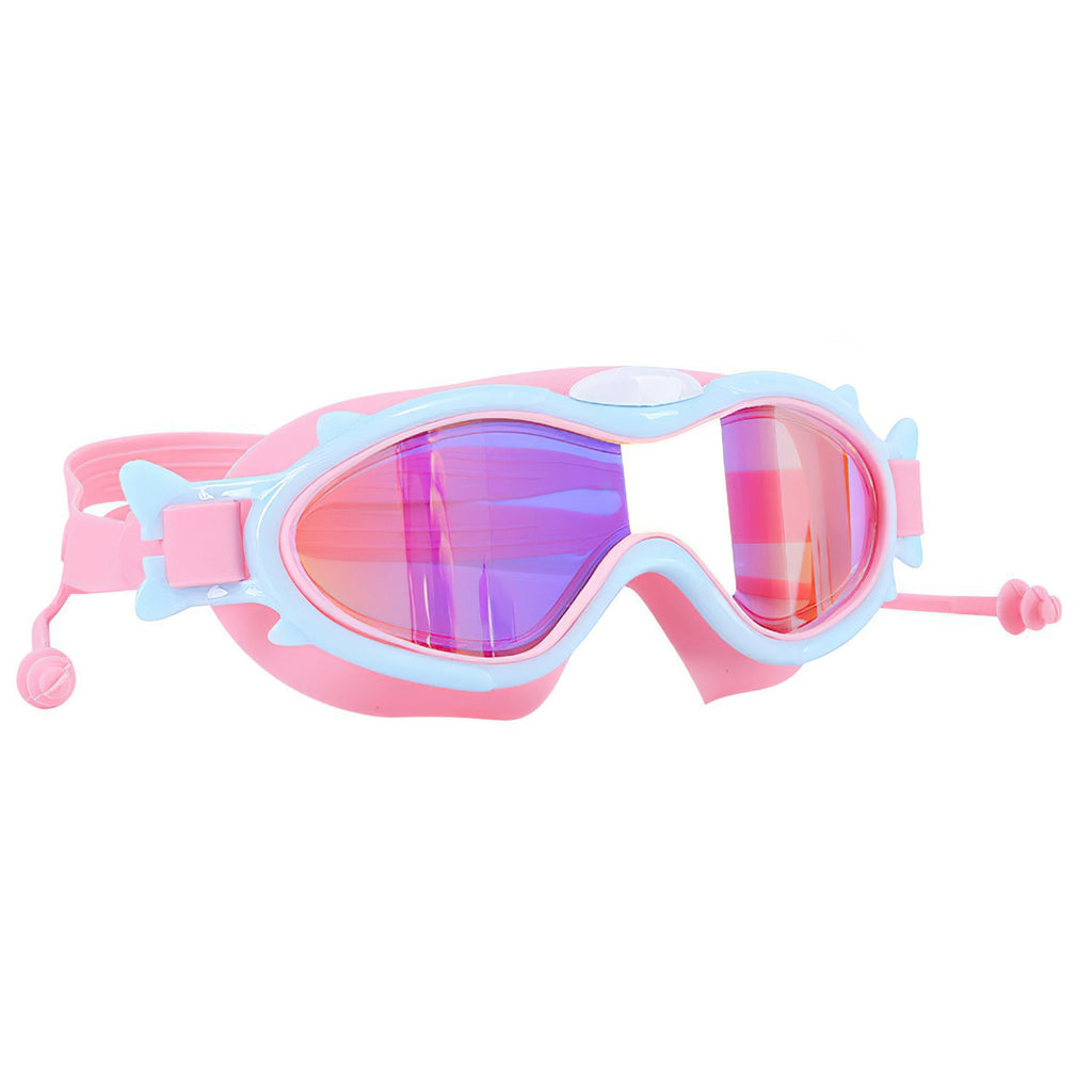 3 Colors Option - 1Pc Kids Swim Goggles With Ear Plugs UV Protection Anti-Fog Leak Proof Wide View Pool Swimming Goggles For Youth Boys Girls Aged 3-16 Years Old Summer Beach Water Park - LumiNest 