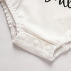 Baby Girls' Mardi Gras Outfit Set Ruffle Sleeve Letter Print Bodysuit, Mesh Tutu Skirt & Hairband - LumiNest 