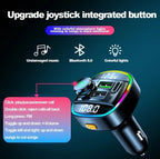 Bluetooth 5.0 Car Wireless FM Transmitter Adapter USB PD Charger AUX Hands-Free - LumiNest 