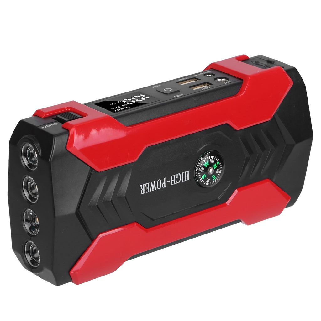 Car Jump Starter Booster 800A Peak 28000mAh 12V Battery Charger Up To 6.0L Gas Or 3.0L Diesel Engine With LCD Screen 4 Modes LED Flashlight - LumiNest 