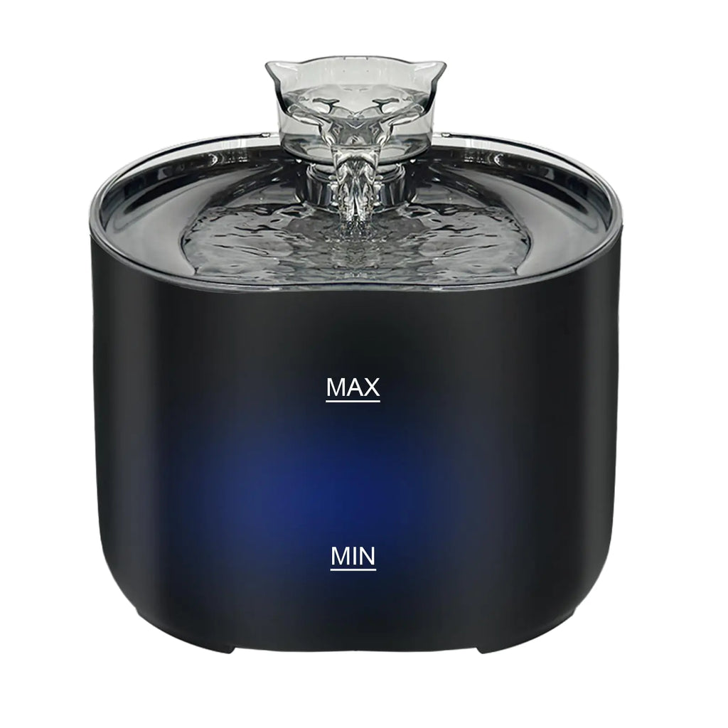 Cat Water Fountain: 2.2L/74oz Cat Fountains Ultra Quiet Pet Fountains with Cat-Shaped Spout Pet Water Fountain in LED Light Water Fountains for Cats Indoor-Cat Drinking Dispenser - LumiNest 