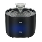 Cat Water Fountain: 2.2L/74oz Cat Fountains Ultra Quiet Pet Fountains with Cat-Shaped Spout Pet Water Fountain in LED Light Water Fountains for Cats Indoor-Cat Drinking Dispenser - LumiNest 