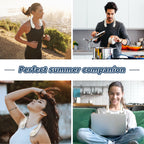 Cooling Neck Fan Portable Fan Cold Air - Fathers Day Gifts For Dad, Hands-Free Wearable Ultra Quiet, Handheld USB Rechargeable For Travel, Gym, Office Perfect Gift 3 Speeds - LumiNest 