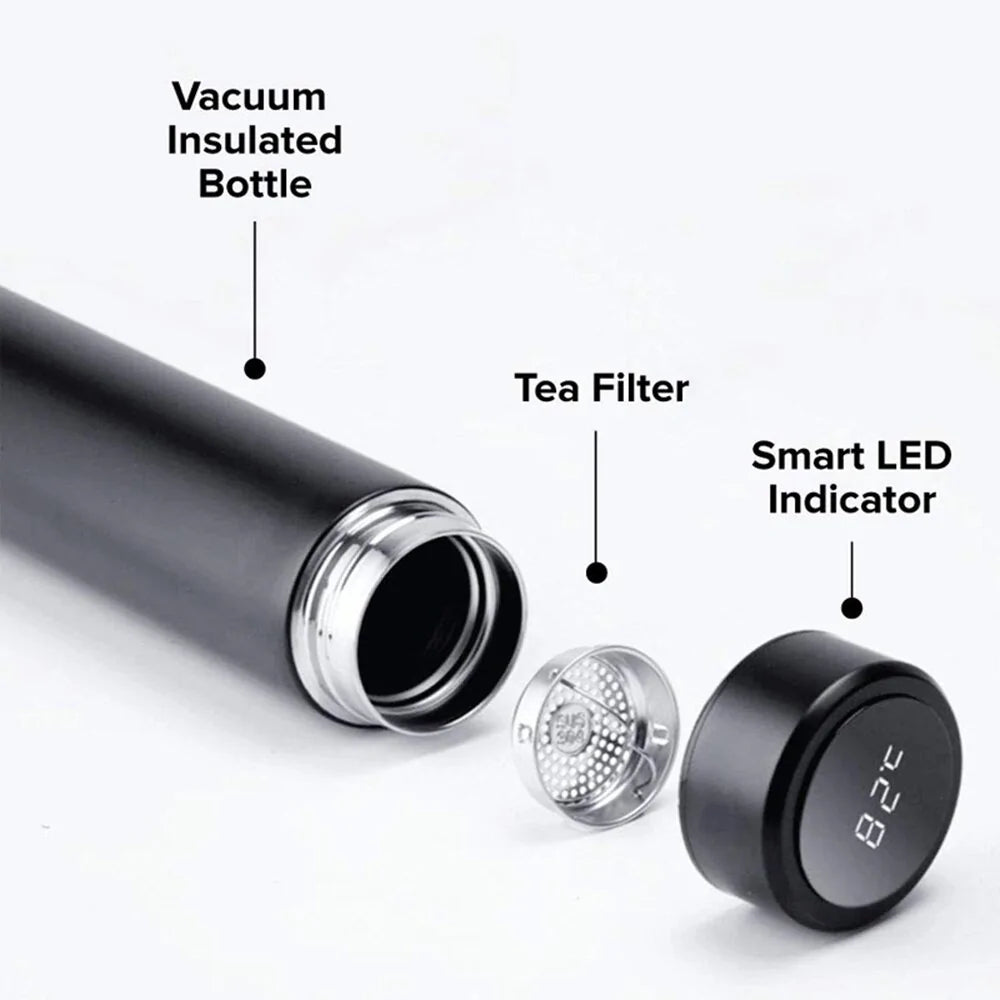 LED Temperature Display Thermos Bottle - LumiNest 