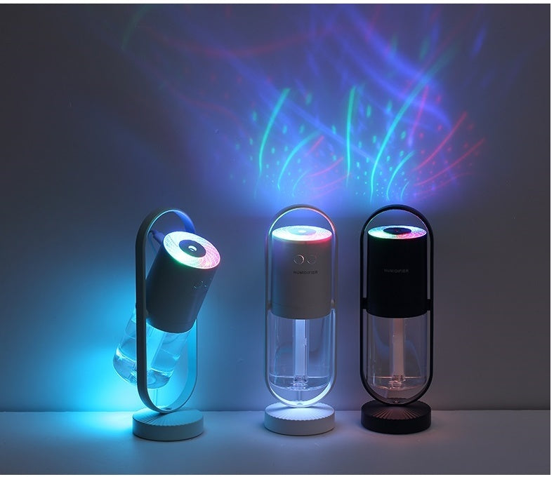 Magic Shadow USB Air Humidifier For Home With Projection Night Lights Ultrasonic Car Mist Maker Mini Office Air Purifier - LumiNest 