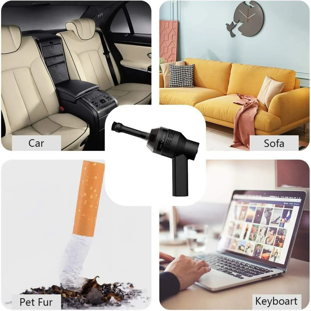 Portable Cordless Electric Air Duster Keyboard PC Car Cleaner Tool Rechargeable Compressed Air Duster, Keyboard Cleaner Electric Air Duster, Good Replace Compressed Air Can, No Canned Air Duster - LumiNest 