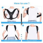 Posture Corrector Adjustable Back Brace Shoulder Support Clavicle Belt Men Women - LumiNest 