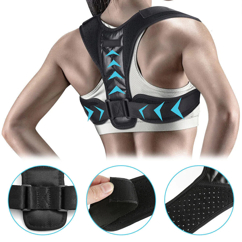Posture Corrector Adjustable Back Brace Shoulder Support Clavicle Belt Men Women - LumiNest 