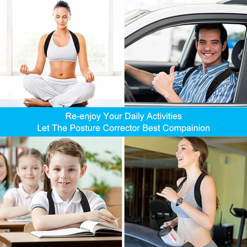 Posture Corrector Adjustable Back Brace Shoulder Support Clavicle Belt Men Women - LumiNest 