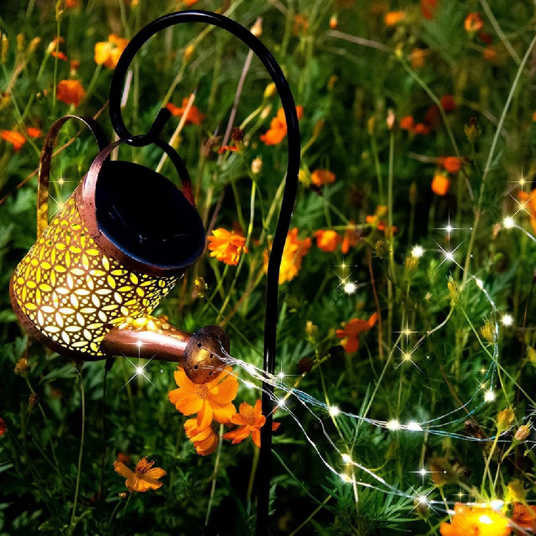Solar Lights Outdoor Decorative, Metal Solar Watering Can Outdoor Lights Waterproof, Hanging Garden Decor Yard Lights Outside Patio Lawn, Gifts For Mom Women Birthday - LumiNest 