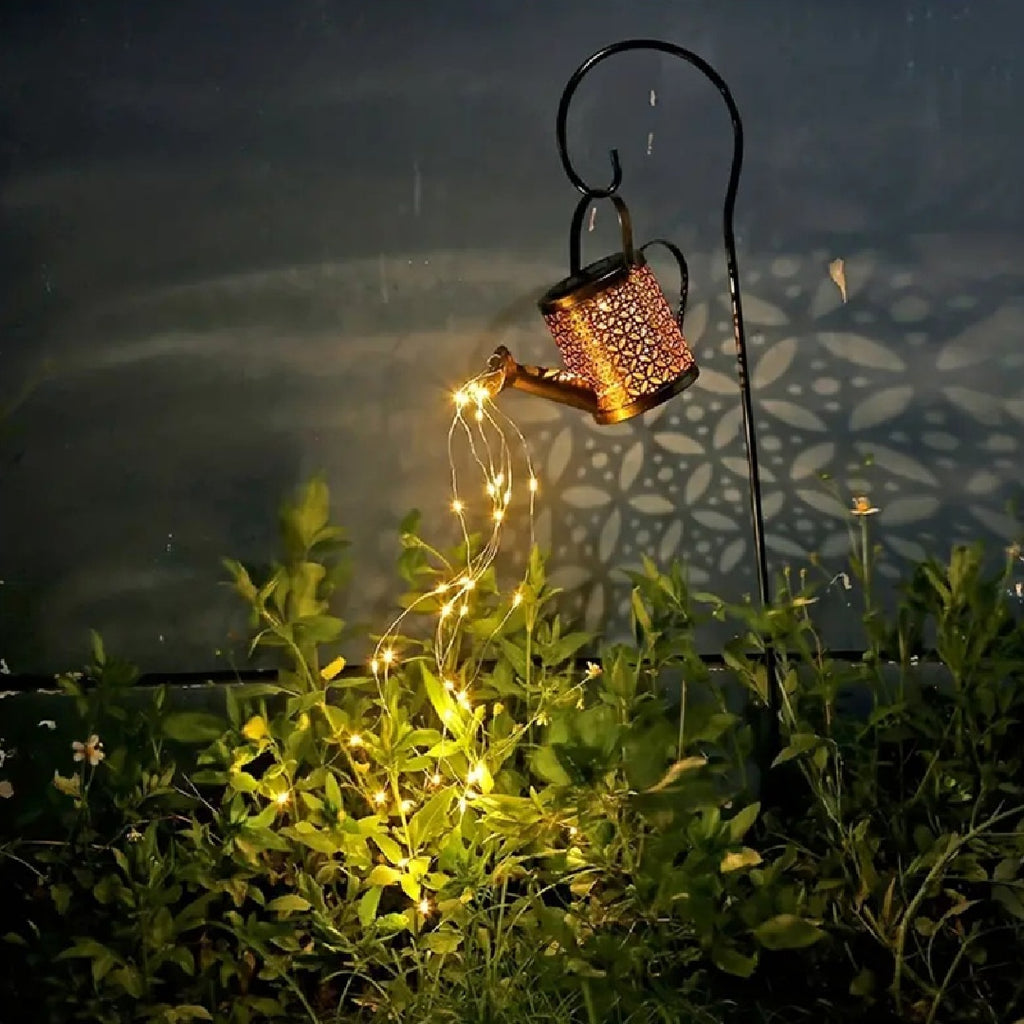 Solar Lights Outdoor Decorative, Metal Solar Watering Can Outdoor Lights Waterproof, Hanging Garden Decor Yard Lights Outside Patio Lawn, Gifts For Mom Women Birthday - LumiNest 